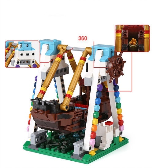 Конструктор XINGBAO XB-01109 MOC Парк развлечений: Пиратская лодка